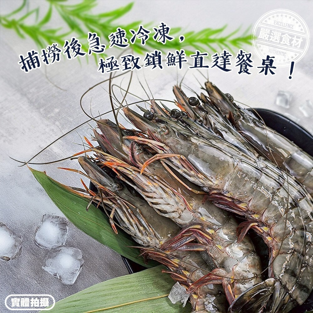 巨無霸野生海草蝦(每盒6-7尾/淨重500g)【天天鮮配】滿額免運 草蝦 虎蝦 大草蝦-細節圖3