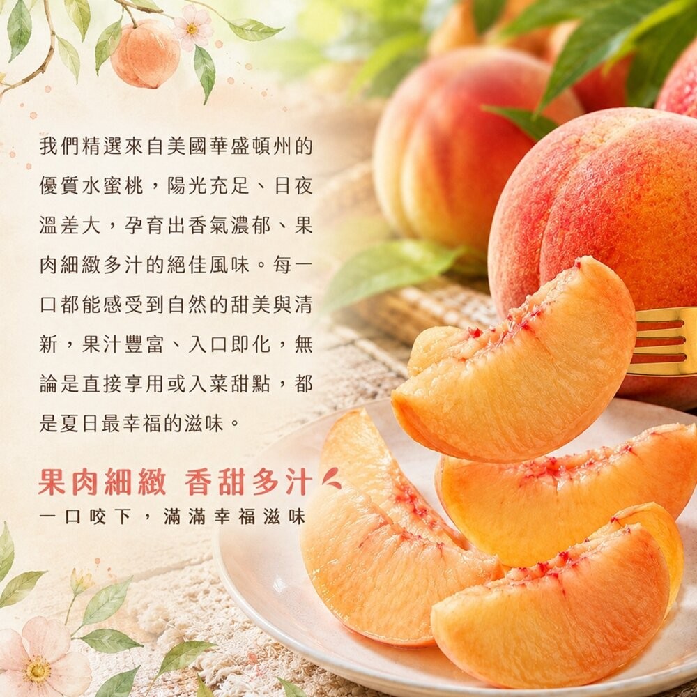 美國華盛頓水蜜桃 0運費【果之蔬】美國水蜜桃 華盛頓水蜜桃 進口水蜜桃 水蜜桃禮盒 原裝水蜜桃-細節圖4