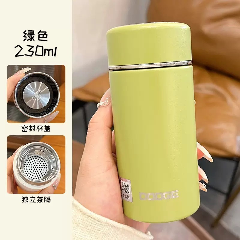 DODGE 道奇mini口袋保溫杯 230ml 316磨砂漆面不鏽鋼咖啡杯輕巧隨行杯口袋杯 環保防漏帶濾網車載咖啡杯-規格圖9