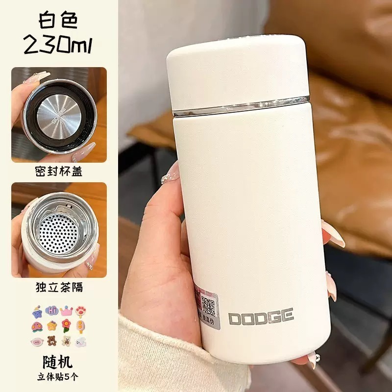 DODGE 道奇mini口袋保溫杯 230ml 316磨砂漆面不鏽鋼咖啡杯輕巧隨行杯口袋杯 環保防漏帶濾網車載咖啡杯-規格圖9
