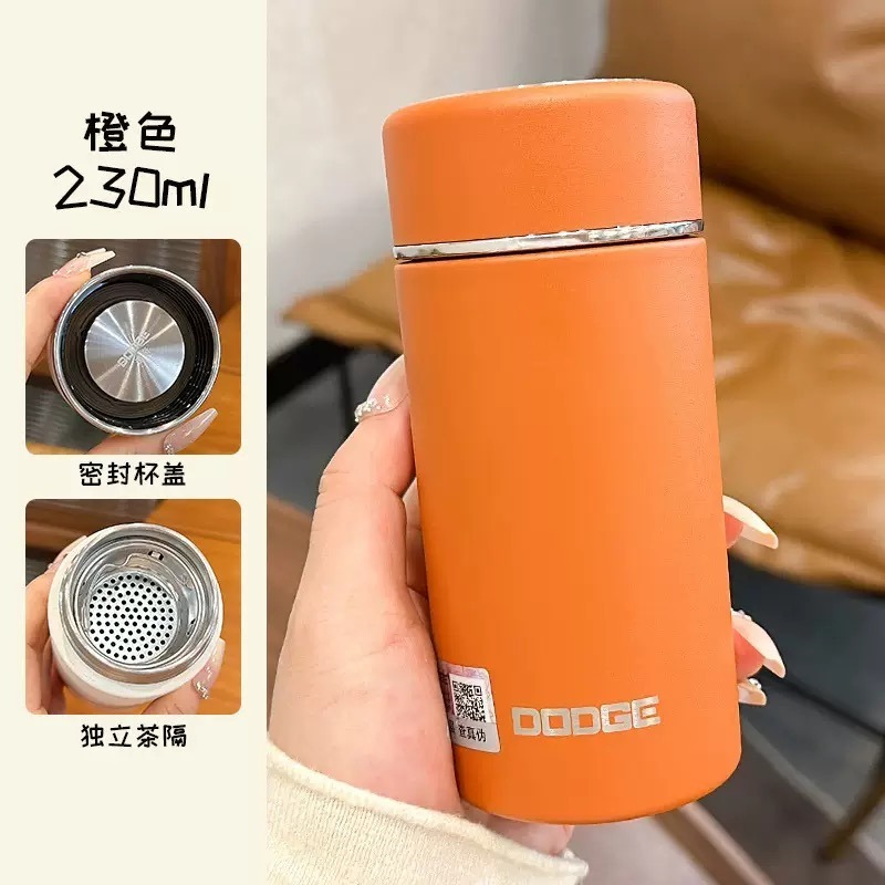 DODGE 道奇mini口袋保溫杯 230ml 316磨砂漆面不鏽鋼咖啡杯輕巧隨行杯口袋杯 環保防漏帶濾網車載咖啡杯-規格圖9