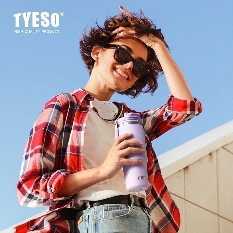 【限時購】TYESO提手吸管保溫杯 600/750/900/1050/1200ml雙飲式冰霸杯 防漏手提咖啡杯 隨行杯-細節圖4