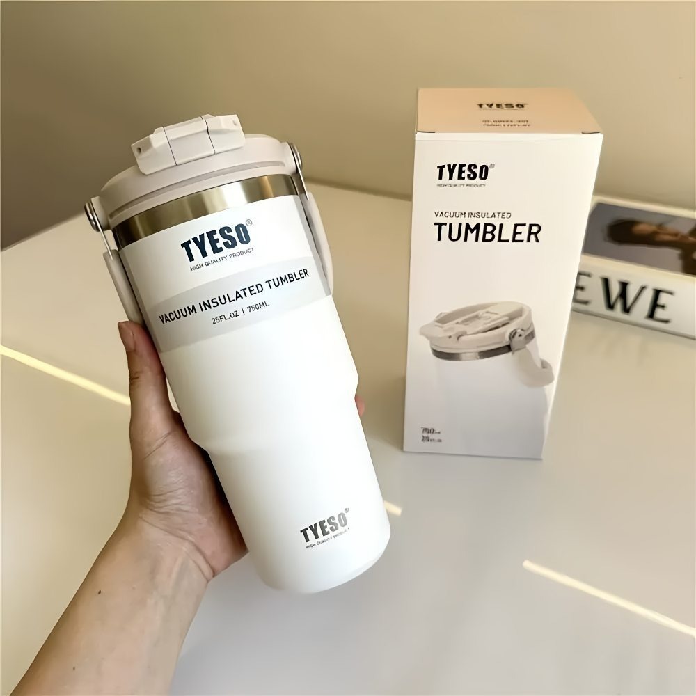 【限時購】TYESO提手吸管保溫杯 600/750/900/1050/1200ml雙飲式冰霸杯 防漏手提咖啡杯 隨行杯-規格圖10