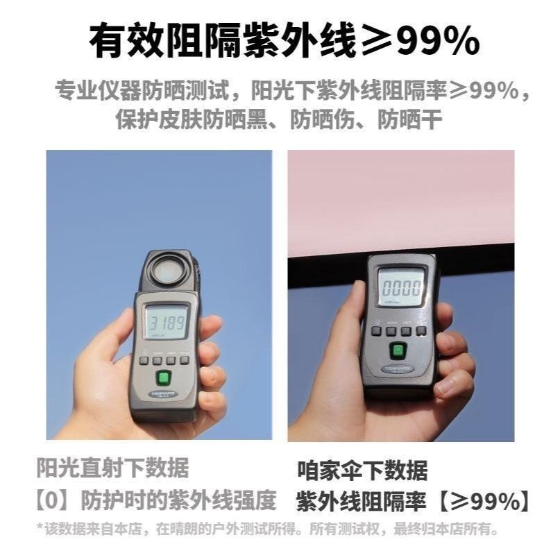 PARACHASE105克超輕鉛筆傘黑膠防紫外線 防曬太陽傘 日式簡約 小巧便攜晴雨傘 高顏值折叠便攜晴雨傘-細節圖8