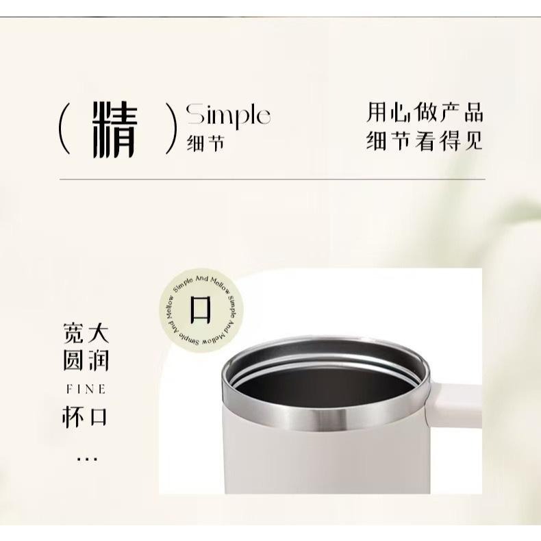 新品SITARAYURI三飲式磁吸保溫杯900ml 304不鏽鋼手柄冰霸杯 磁吸防塵吸管蓋大象杯 手把車載杯 環保咖啡杯-細節圖7