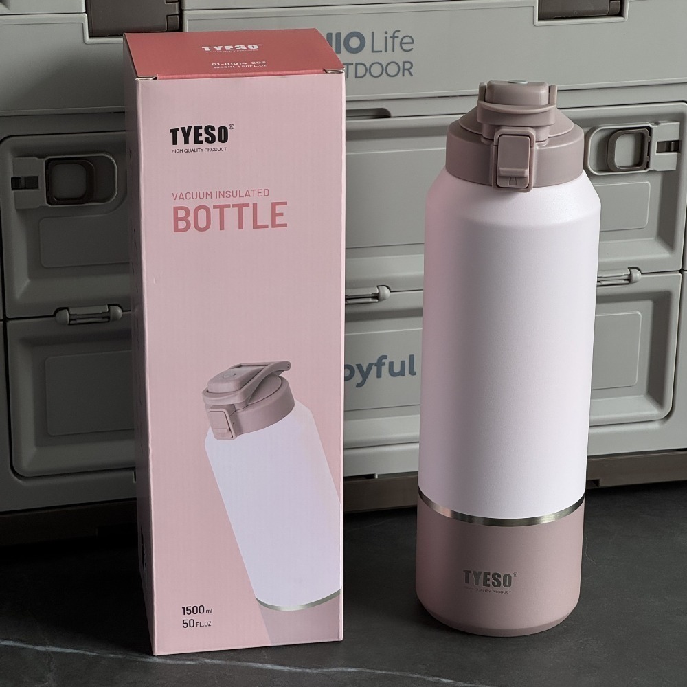 TYESO保溫杯 304不鏽鋼運動水壺 1200ml/1500ml/2000ml大容量保溫杯 環保車載咖啡杯 直身保溫杯-規格圖9