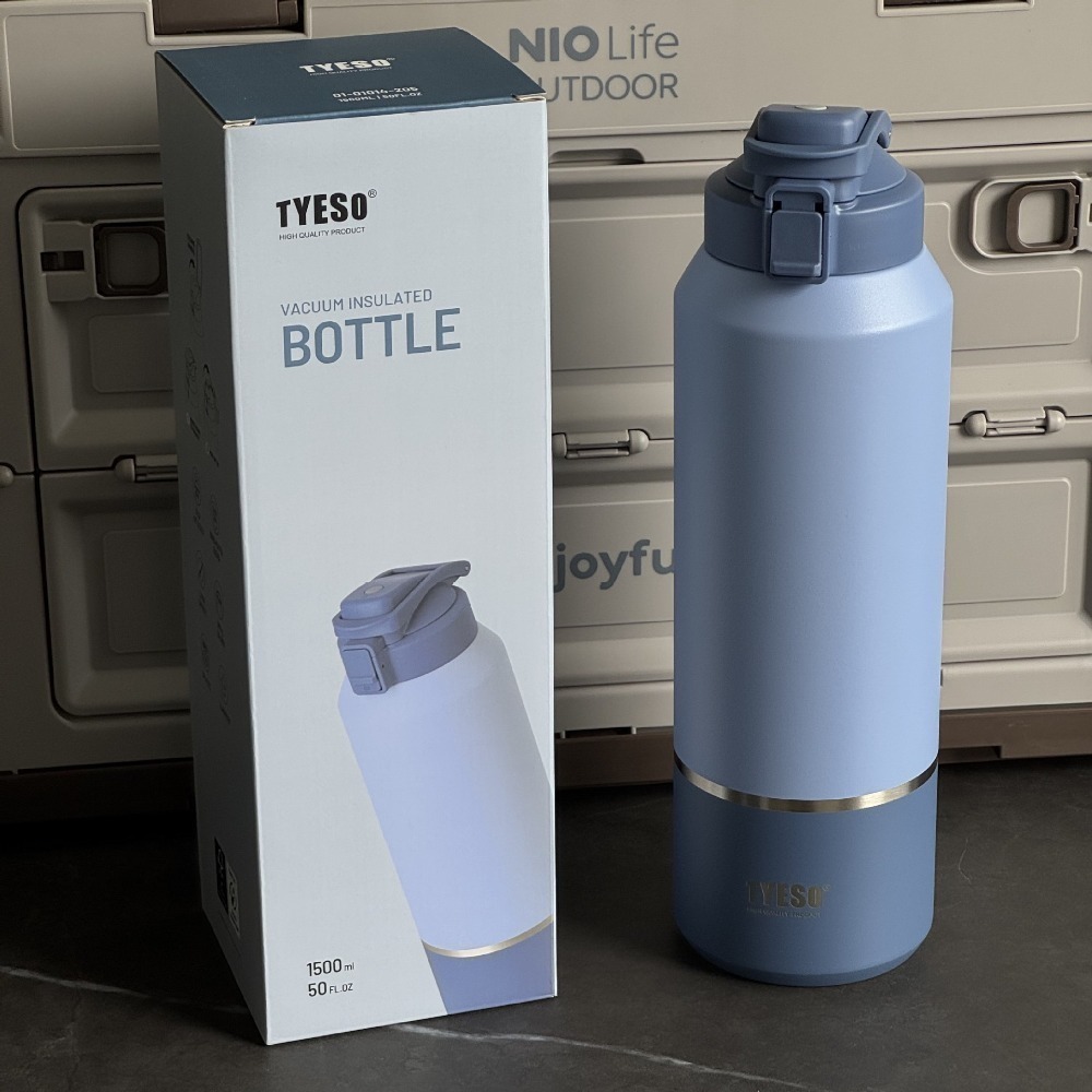 TYESO保溫杯 304不鏽鋼運動水壺 1200ml/1500ml/2000ml大容量保溫杯 環保車載咖啡杯 直身保溫杯-規格圖9