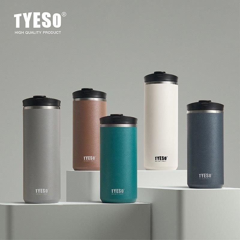 TYESO保溫杯 304不鏽鋼咖啡杯 600ml/750ml不鏽鋼法式濾壓杯 雙層保溫咖啡濾壓杯 不鏽鋼翻蓋加壓茶濾杯-細節圖3