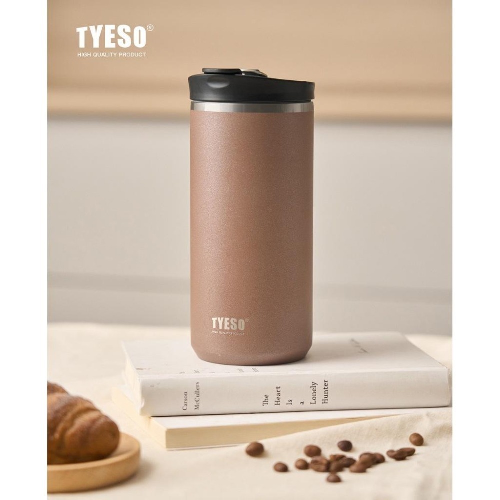 TYESO保溫杯 304不鏽鋼咖啡杯 600ml/750ml不鏽鋼法式濾壓杯 雙層保溫咖啡濾壓杯 不鏽鋼翻蓋加壓茶濾杯-細節圖8