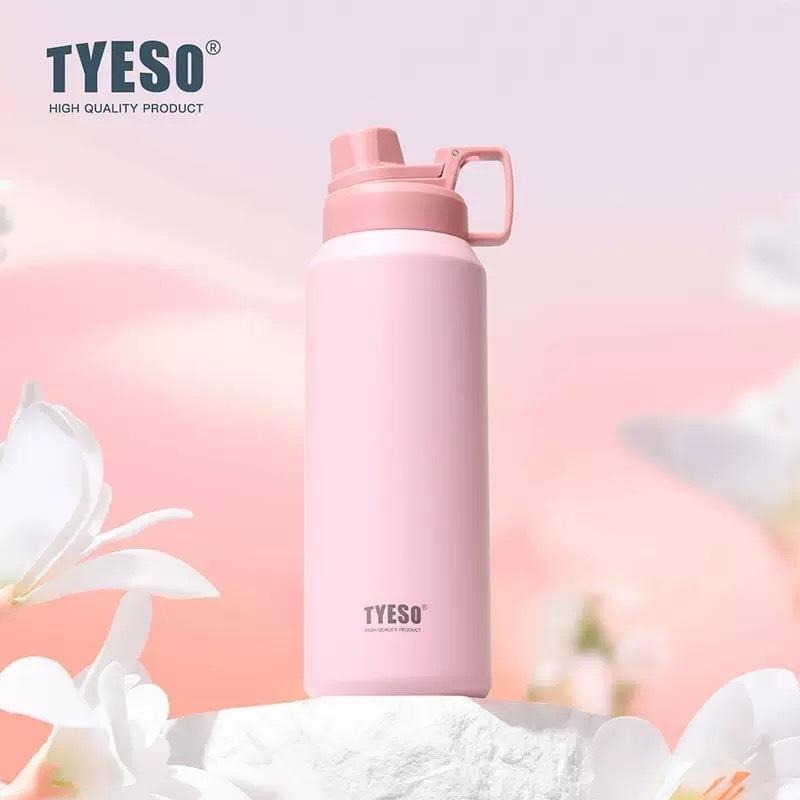 TYESO保溫杯 304不鏽鋼750ml/900ml/1200ml/1500ml大容量磨砂運動保溫杯 防漏附提手運動水壺-細節圖4