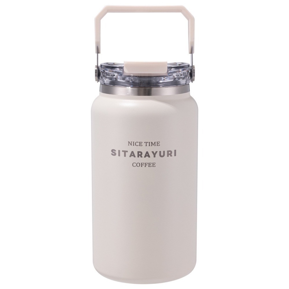 【限時購】SITARAYURI雙飲式冰桶1200m/1500ml 304不鏽鋼大容量保溫杯 手提雙飲式杯蓋冰霸杯大水壺-細節圖2