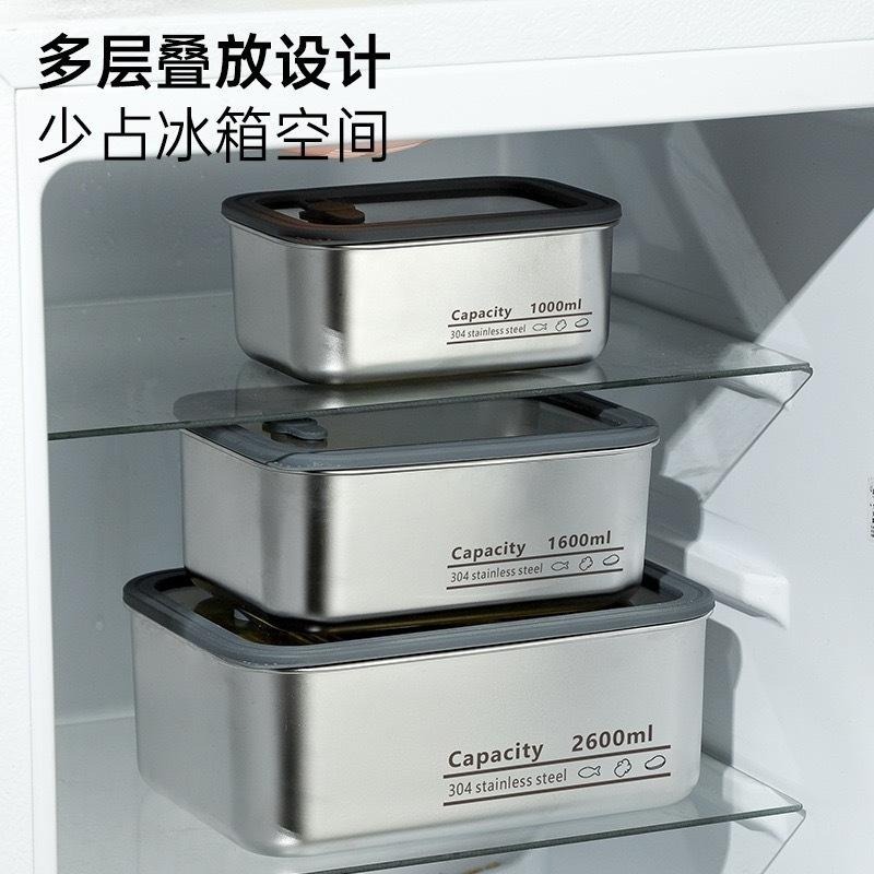 Capacity 304不鏽鋼保鮮盒 玻璃蓋微波便當盒 密封透明可視不鏽鋼餐盒 可加熱可速凍保鮮盒 可堆疊收納不鏽鋼保溫-細節圖3