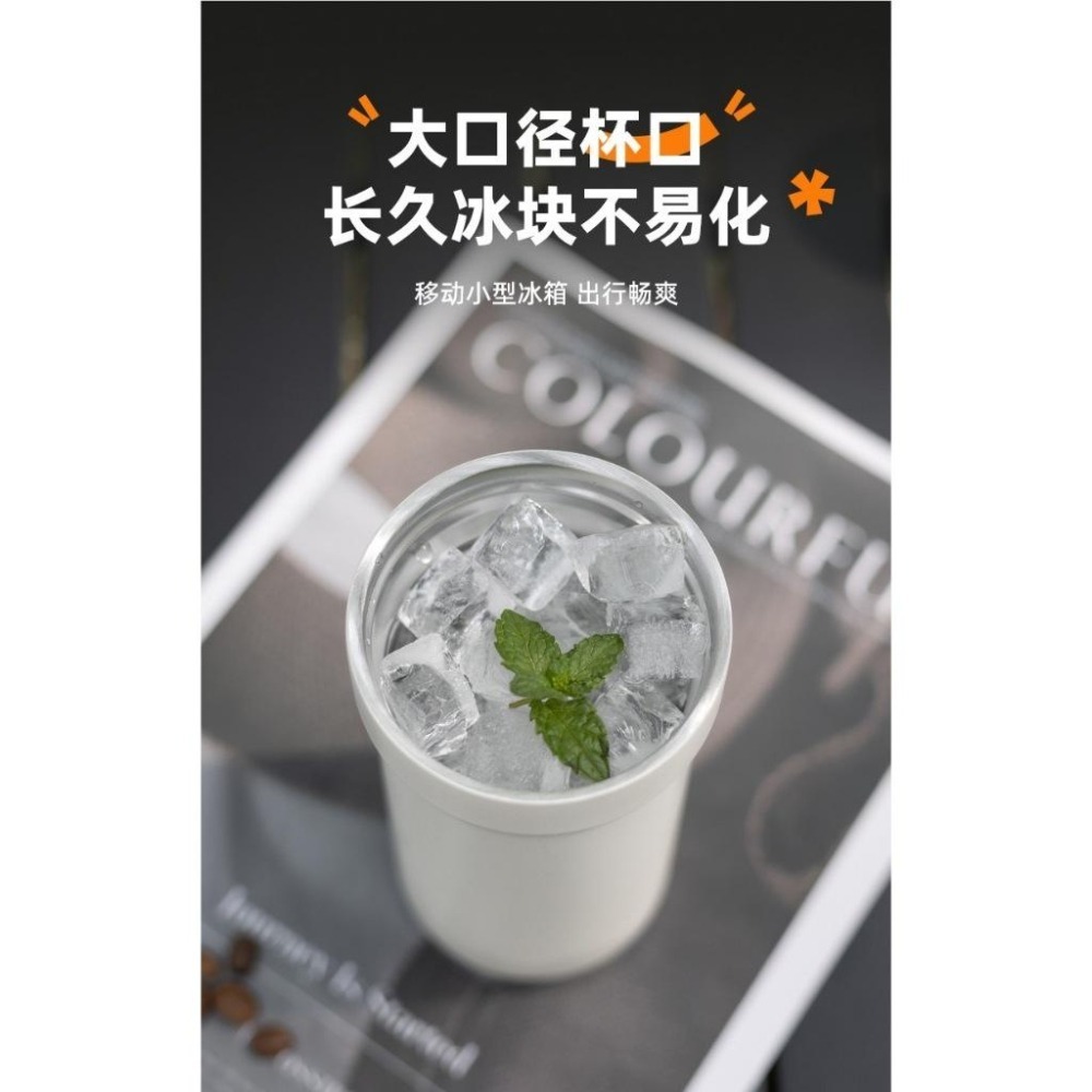 SITARAYURI運動保溫杯420ml 304不鏽鋼保溫保冷咖啡杯 旋轉杯蓋手提保溫水壺 環保隨行咖啡杯 不鏽鋼車載杯-細節圖9