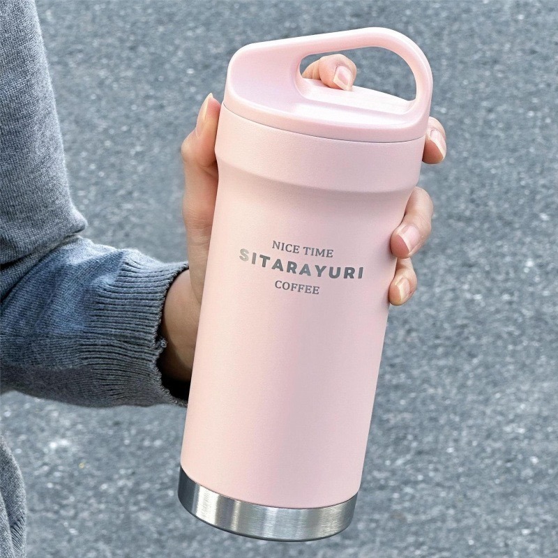 SITARAYURI運動保溫杯420ml 304不鏽鋼保溫保冷咖啡杯 旋轉杯蓋手提保溫水壺 環保隨行咖啡杯 不鏽鋼車載杯-規格圖10