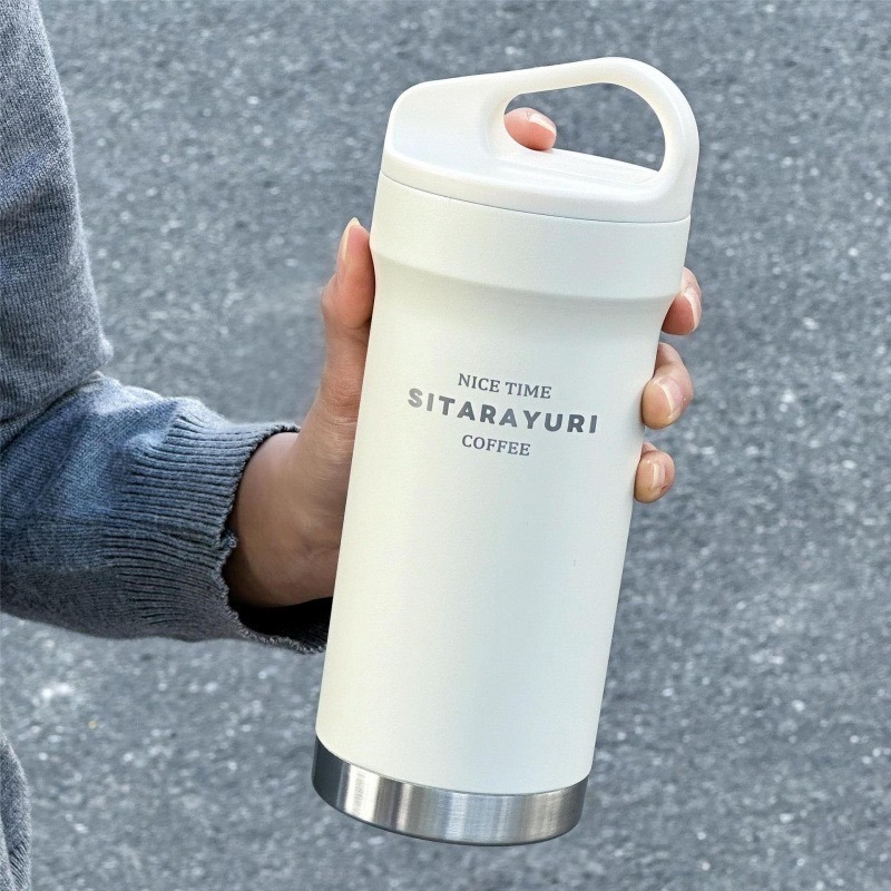 SITARAYURI運動保溫杯420ml 304不鏽鋼保溫保冷咖啡杯 旋轉杯蓋手提保溫水壺 環保隨行咖啡杯 不鏽鋼車載杯-規格圖10