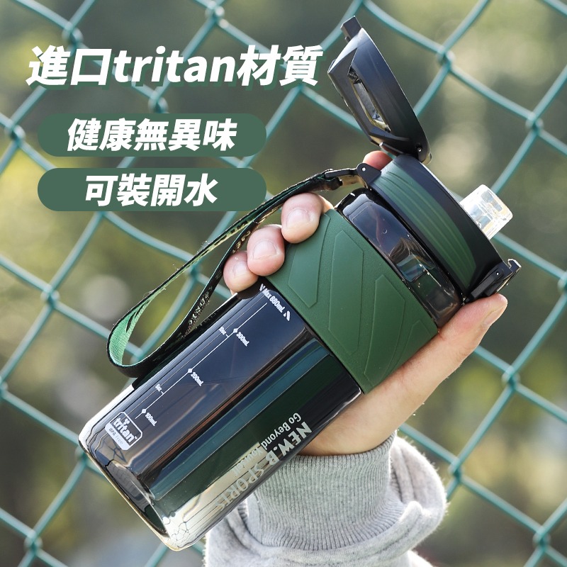 NEW.B星曜運動水壺 TRITAN材質直飲吸管隨行杯 一鍵彈蓋安全鎖防漏健身水杯 矽膠套防滑防燙運動水壺 提繩便攜水壺-細節圖9