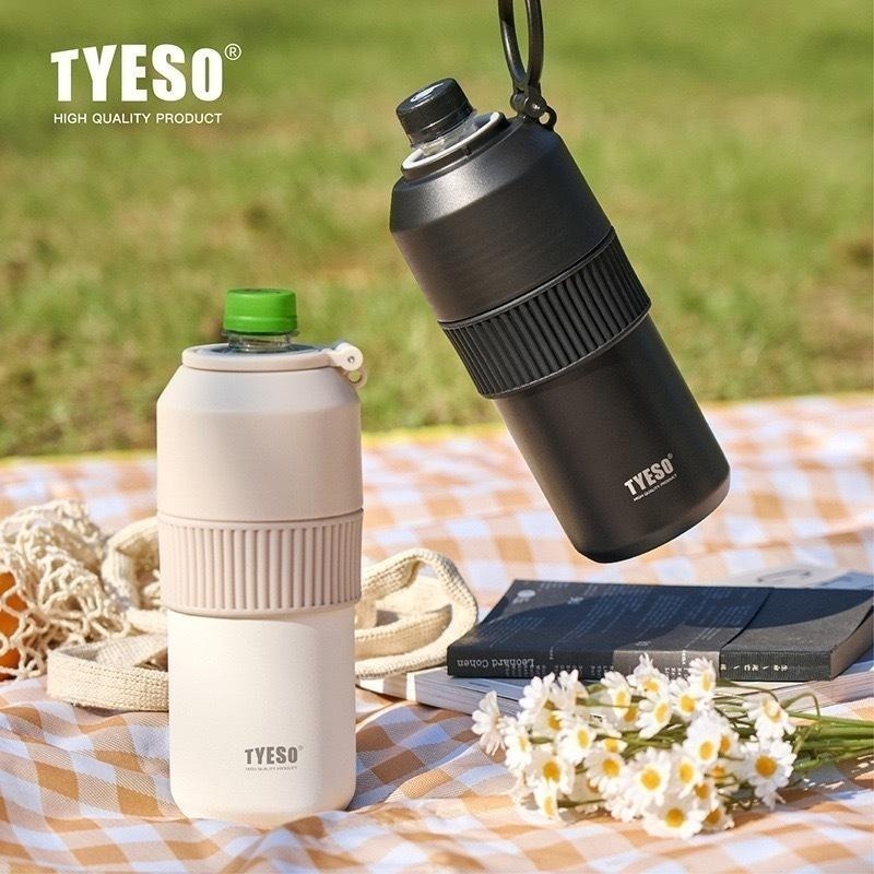 【限時購】TYESO泰碩寶特瓶專用保冷瓶 304不鏽鋼飲料保冰杯 手搖茶保溫保冷手提杯套 大容量保溫杯套直身保溫杯套-細節圖2