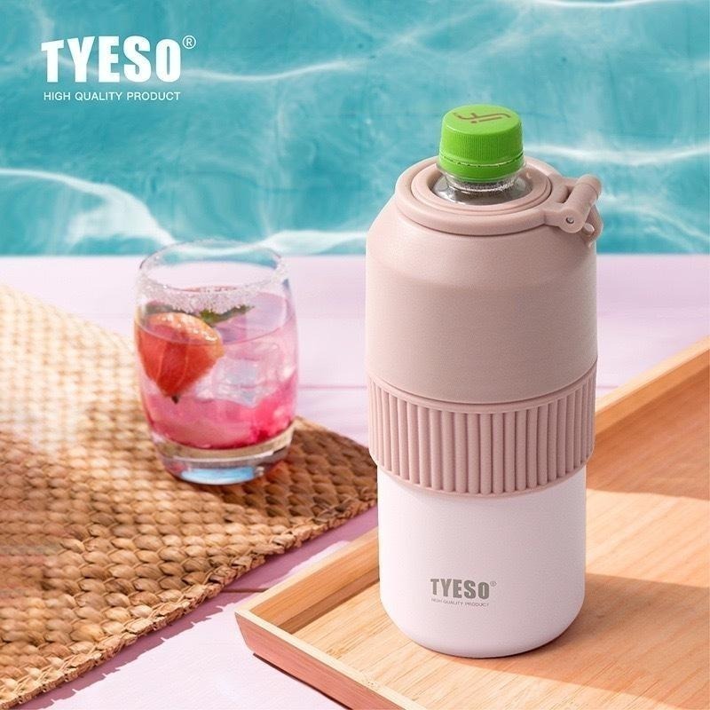 【限時購】TYESO泰碩寶特瓶專用保冷瓶 304不鏽鋼飲料保冰杯 手搖茶保溫保冷手提杯套 大容量保溫杯套直身保溫杯套-細節圖3