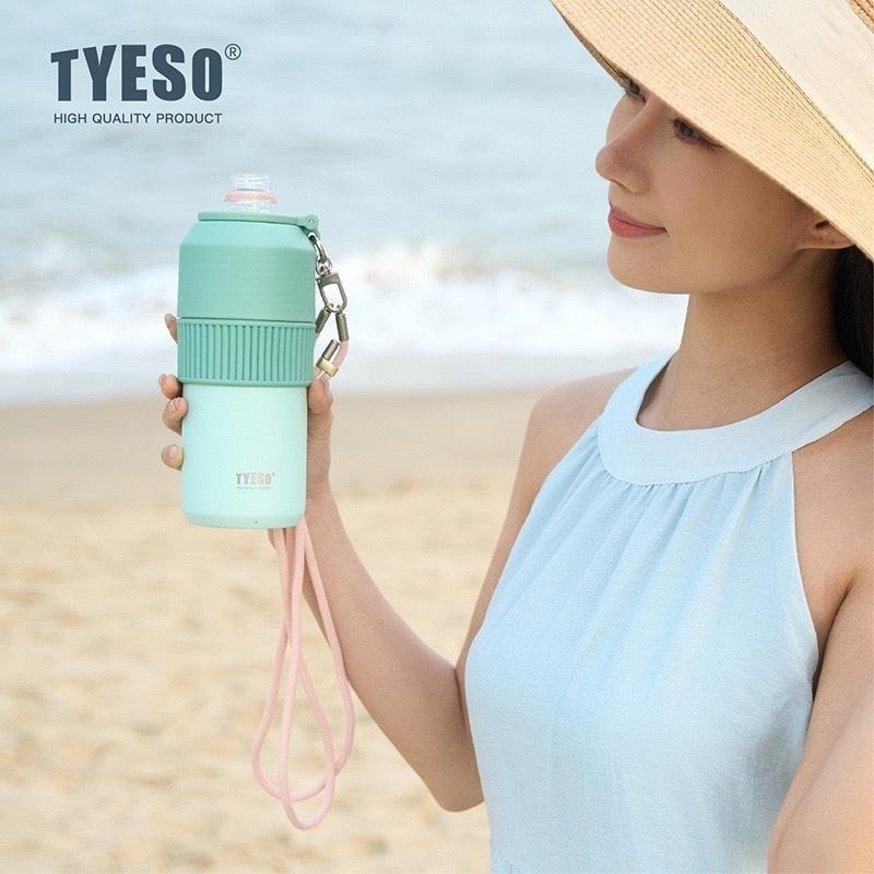 【限時購】TYESO泰碩寶特瓶專用保冷瓶 304不鏽鋼飲料保冰杯 手搖茶保溫保冷手提杯套 大容量保溫杯套直身保溫杯套-細節圖6