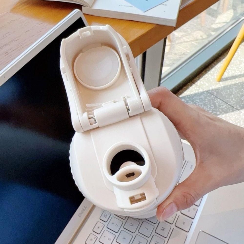 免運 SITARAYURI翻蓋提手運動水壺580ml/800ml 304不鏽鋼手提保溫杯按壓彈蓋隨行環保咖啡杯車載保溫杯-細節圖2