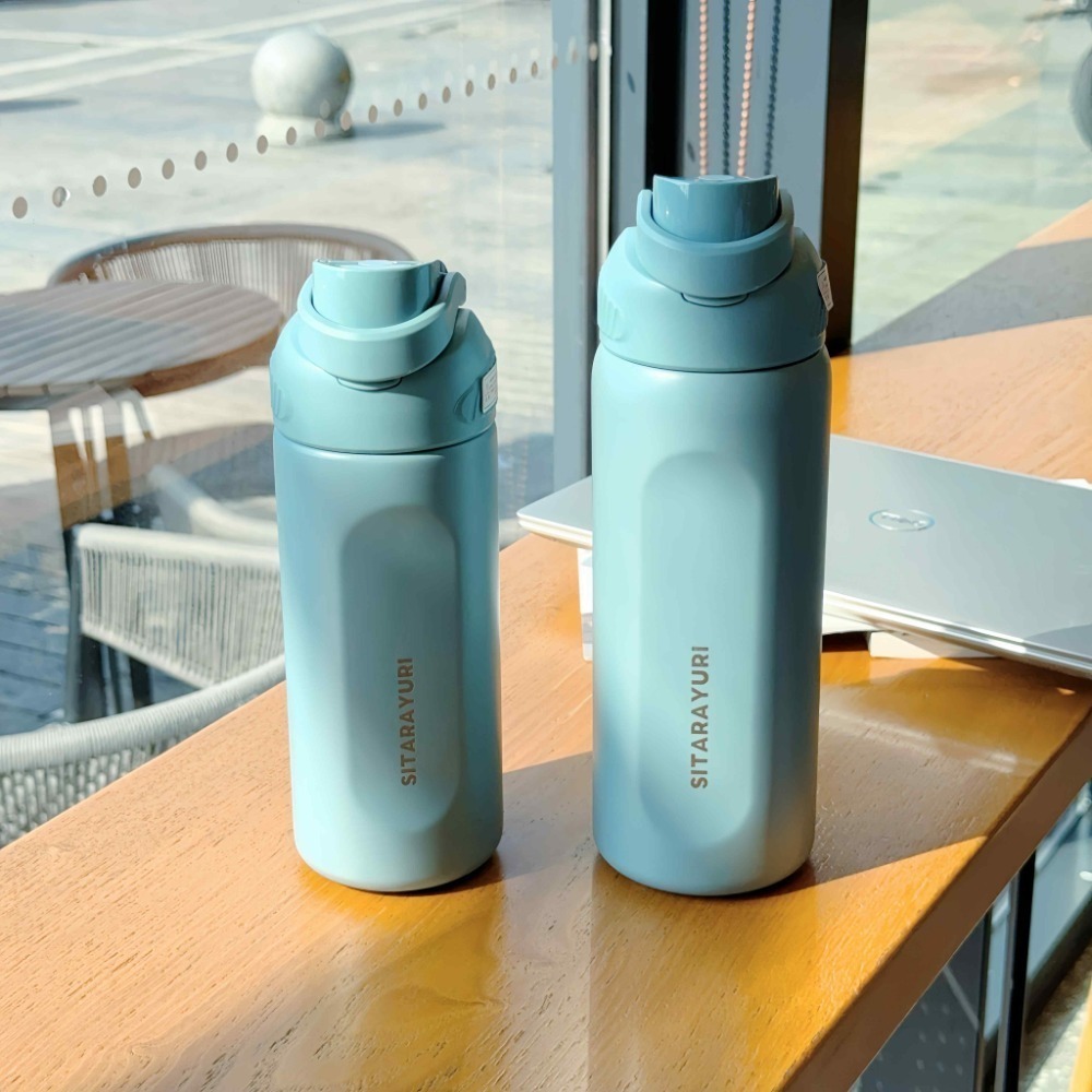 SITARAYURI翻蓋提手運動水壺 304不鏽鋼580ml/800ml手提保溫杯 按壓彈蓋隨行環保咖啡杯 車載保溫杯-規格圖9