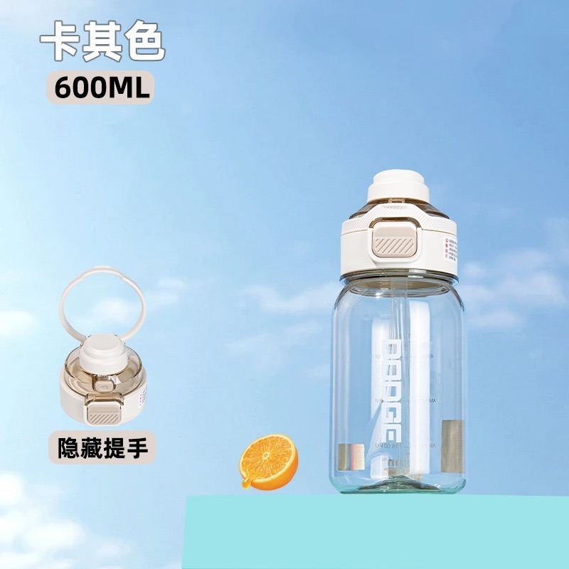 DODGE 道奇鮮活雙飲運動水壺600ml/770ml TRITAN耐溫隱藏手提吸管水壺 按鍵彈蓋防漏手提水壺 彩色水壺-規格圖9