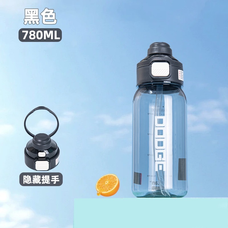 DODGE 道奇鮮活雙飲運動水壺600ml/770ml TRITAN耐溫隱藏手提吸管水壺 按鍵彈蓋防漏手提水壺 彩色水壺-規格圖9