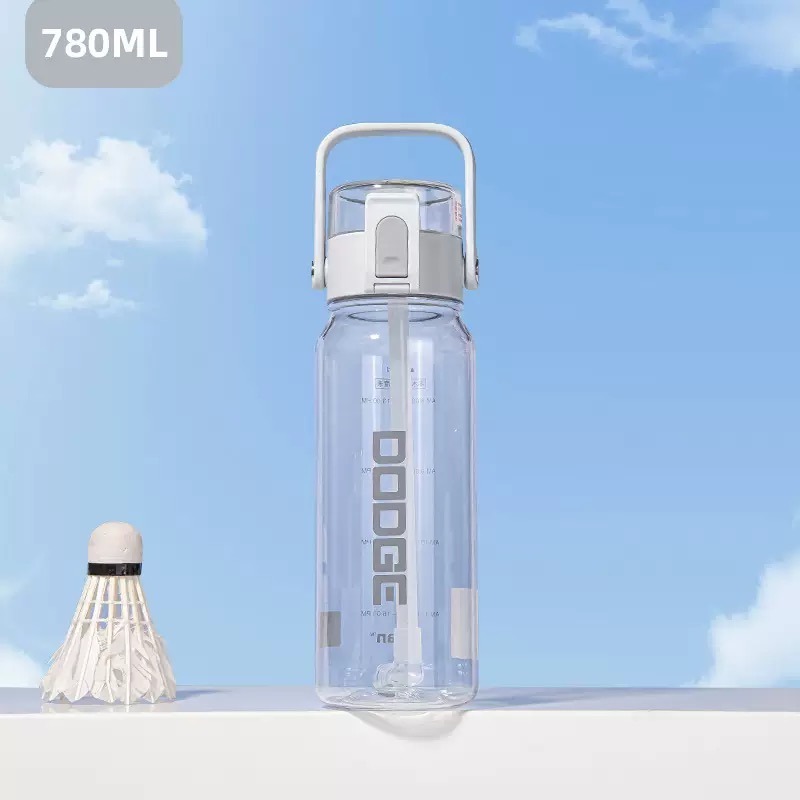 道奇雅致隨手運動杯 780ml TRITAN耐溫手提吸管水壺安全鎖一鍵彈蓋雙飲式吸管防漏水壺 手提旋轉蓋彩色透明運動水壺-規格圖9