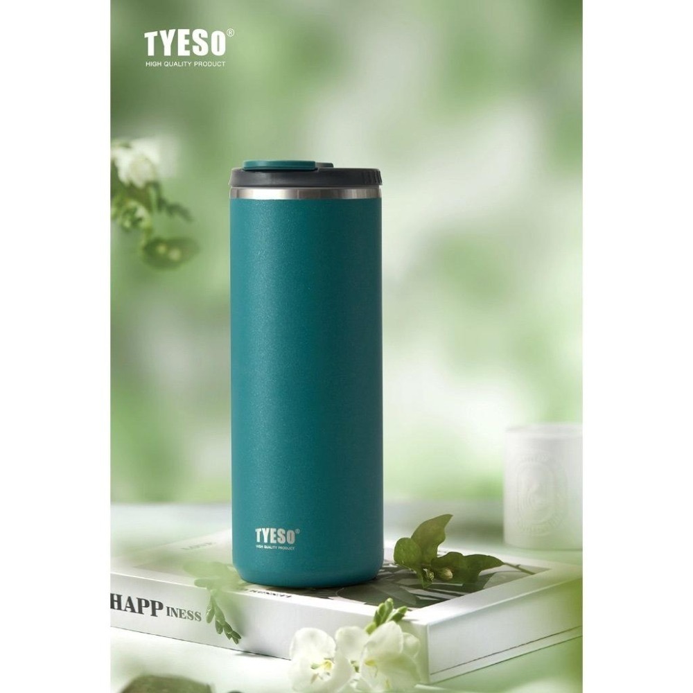 TYESO 泰碩保溫杯 咖啡杯600ml/750ml 304不鏽鋼輕巧隨行杯 環保防漏車載咖啡杯 翻蓋直身不鏽鋼保溫杯-細節圖8