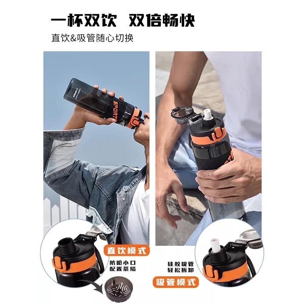 索爾提手運動手杯 美國進口Tritan安全鎖設計彩色透明運動水壺 戶外便攜水壺 防摔塑膠健身水杯 學生彈蓋水壺 太空杯-細節圖5