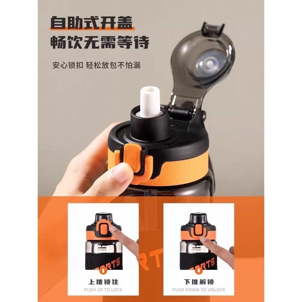 索爾提手運動手杯 美國進口Tritan安全鎖設計彩色透明運動水壺 戶外便攜水壺 防摔塑膠健身水杯 學生彈蓋水壺 太空杯-細節圖6