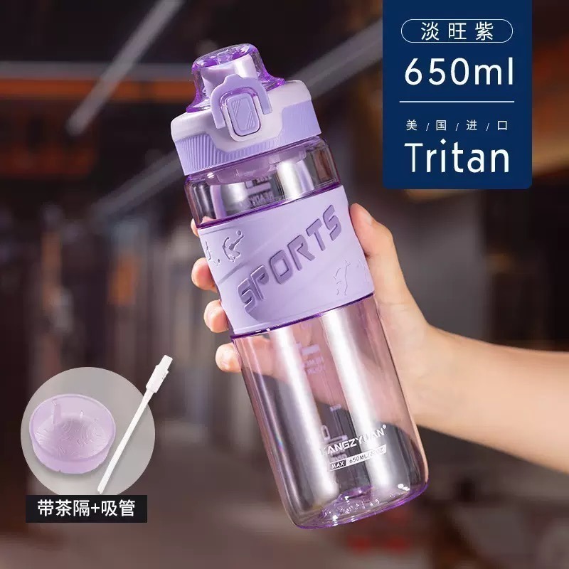 索爾提手運動手杯 美國進口Tritan安全鎖設計彩色透明運動水壺 戶外便攜水壺 防摔塑膠健身水杯 學生彈蓋水壺 太空杯-規格圖10