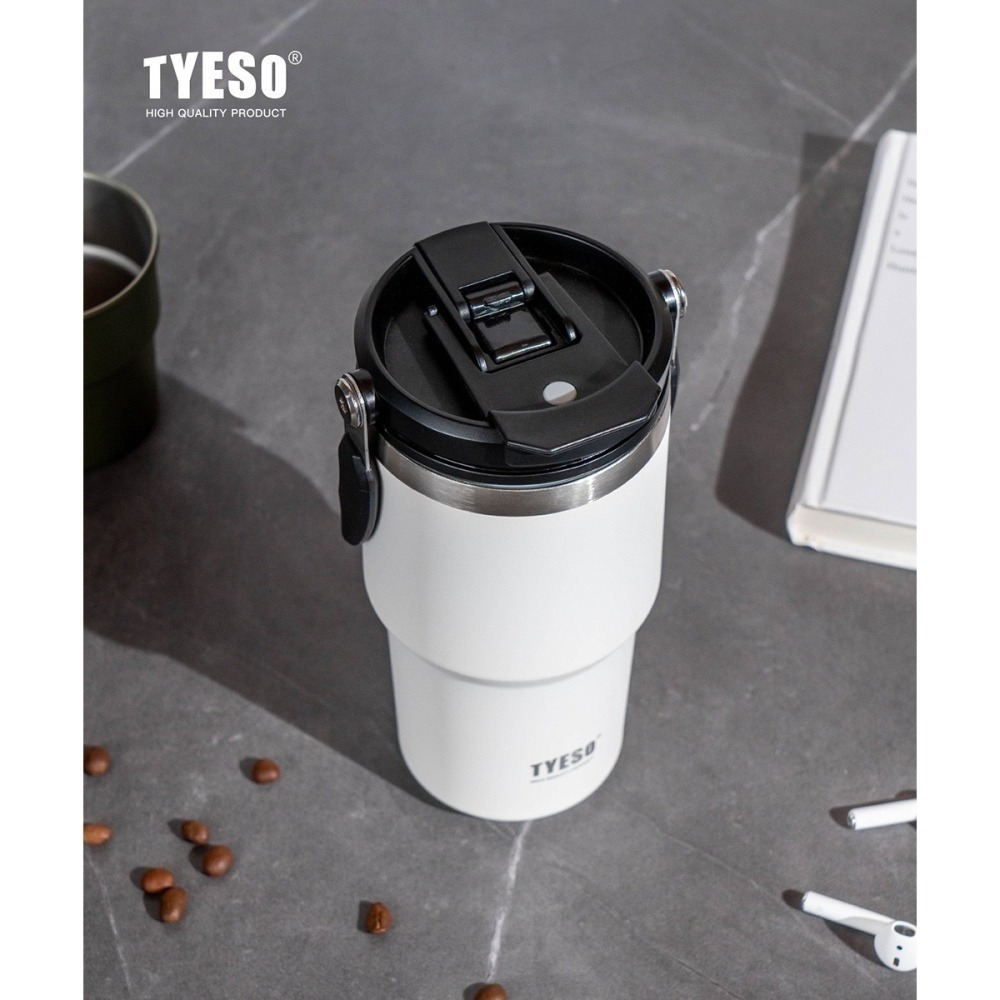 【限時購】TYESO泰碩提手吸管保溫杯 600/750/900/1050/1200ml雙飲式杯蓋冰霸杯 隨行車載咖啡杯-細節圖6