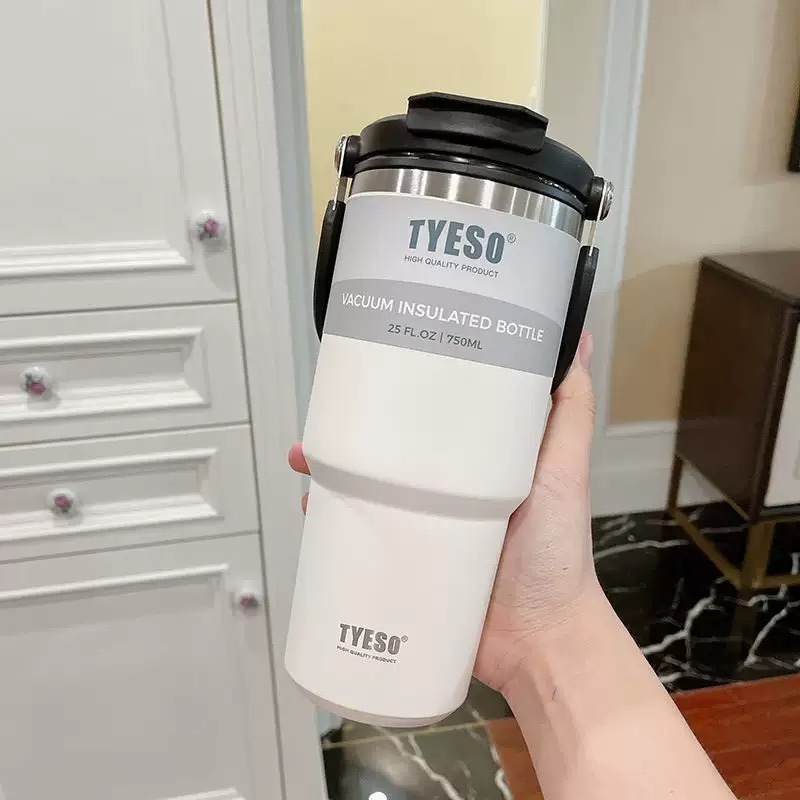 【限時購】TYESO泰碩提手吸管保溫杯 600/750/900/1050/1200ml雙飲式杯蓋冰霸杯 隨行車載咖啡杯-規格圖9