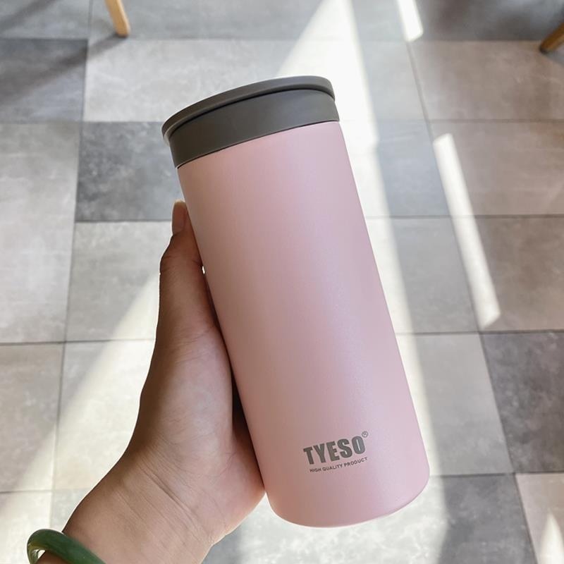 TYESO泰碩翻蓋保溫杯360ml/500ml 304不鏽鋼直身保溫杯翻蓋直飲防漏旋轉杯蓋水壺 輕量便攜時尚運動咖啡杯-規格圖11