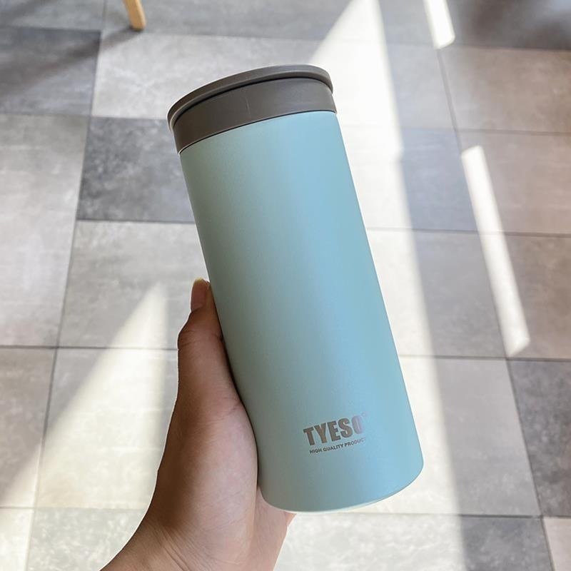 TYESO泰碩翻蓋保溫杯360ml/500ml 304不鏽鋼直身保溫杯翻蓋直飲防漏旋轉杯蓋水壺 輕量便攜時尚運動咖啡杯-規格圖11