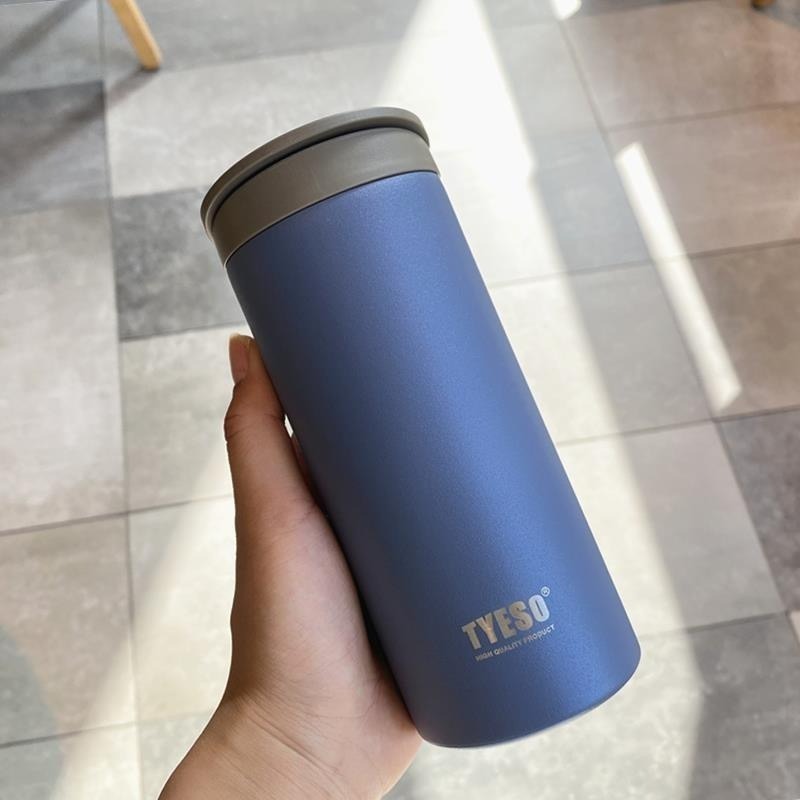 TYESO泰碩翻蓋保溫杯360ml/500ml 304不鏽鋼直身保溫杯翻蓋直飲防漏旋轉杯蓋水壺 輕量便攜時尚運動咖啡杯-規格圖11