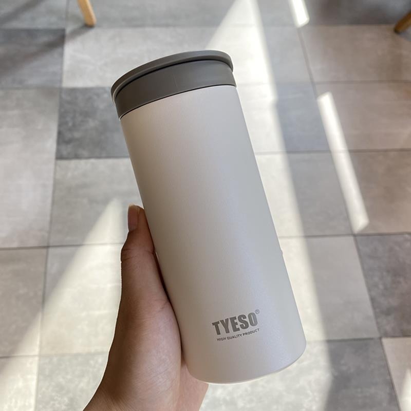 TYESO泰碩翻蓋保溫杯360ml/500ml 304不鏽鋼直身保溫杯翻蓋直飲防漏旋轉杯蓋水壺 輕量便攜時尚運動咖啡杯-規格圖11
