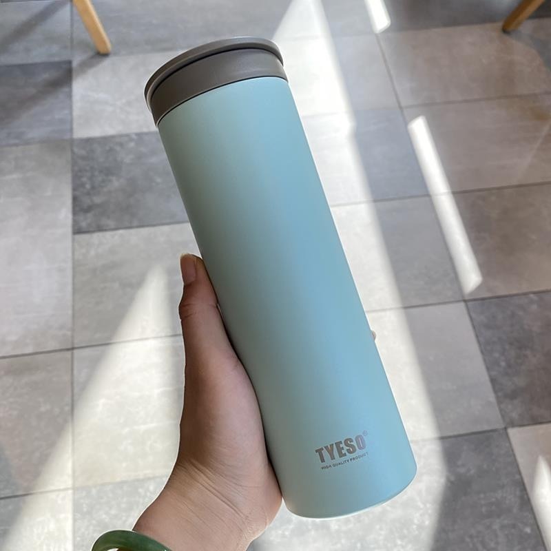 TYESO泰碩翻蓋保溫杯360ml/500ml 304不鏽鋼直身保溫杯翻蓋直飲防漏旋轉杯蓋水壺 輕量便攜時尚運動咖啡杯-規格圖11