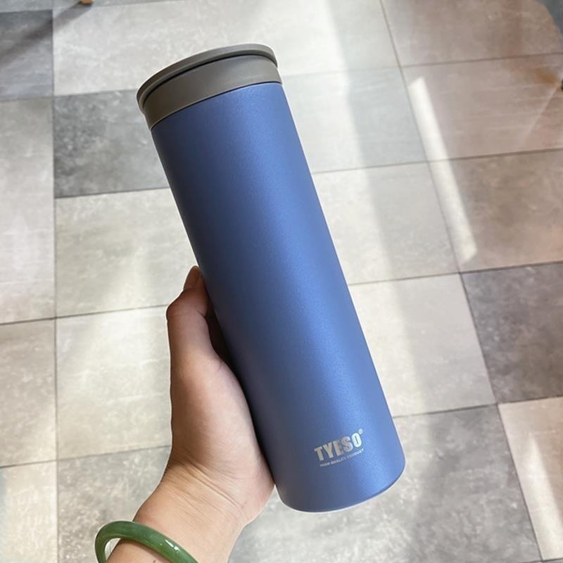 TYESO泰碩翻蓋保溫杯360ml/500ml 304不鏽鋼直身保溫杯翻蓋直飲防漏旋轉杯蓋水壺 輕量便攜時尚運動咖啡杯-規格圖11
