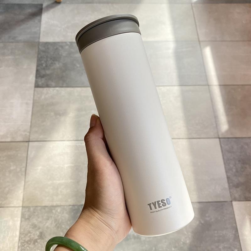 TYESO泰碩翻蓋保溫杯360ml/500ml 304不鏽鋼直身保溫杯翻蓋直飲防漏旋轉杯蓋水壺 輕量便攜時尚運動咖啡杯-規格圖11