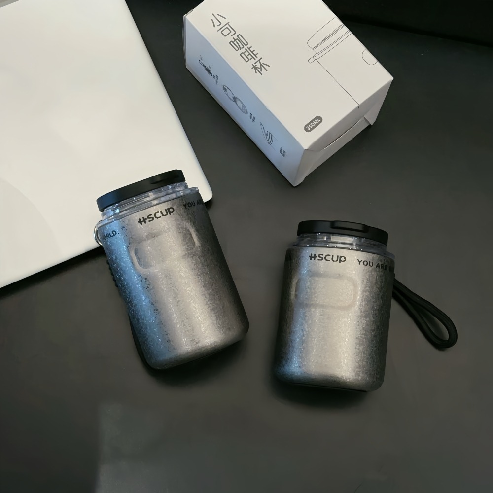 HS 小可保溫咖啡杯260ml/350ml 304不鏽鋼保溫杯 新款吸管簡約咖啡杯 旋轉杯蓋防漏保溫 便攜式車載保溫杯-細節圖4
