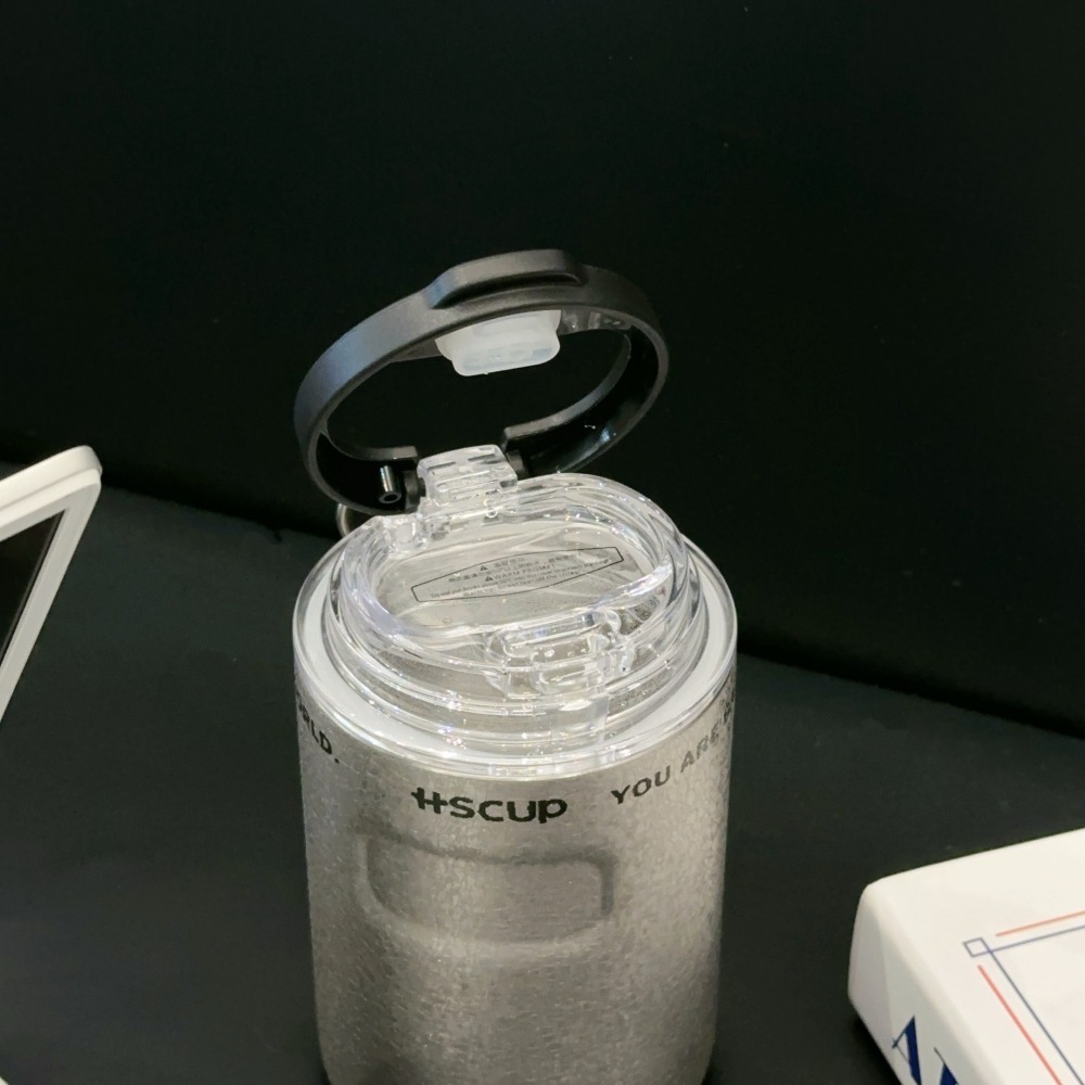 HS 小可保溫咖啡杯260ml/350ml 304不鏽鋼保溫杯 新款吸管簡約咖啡杯 旋轉杯蓋防漏保溫 便攜式車載保溫杯-細節圖8