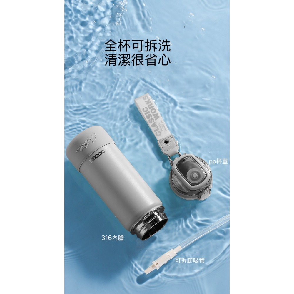 DODGE 道奇尚品隨行杯600ml 316不鏽鋼運動保溫杯一鍵彈蓋便攜手提戶外休閑運動保溫杯 學生保溫杯 健身車載杯-細節圖4