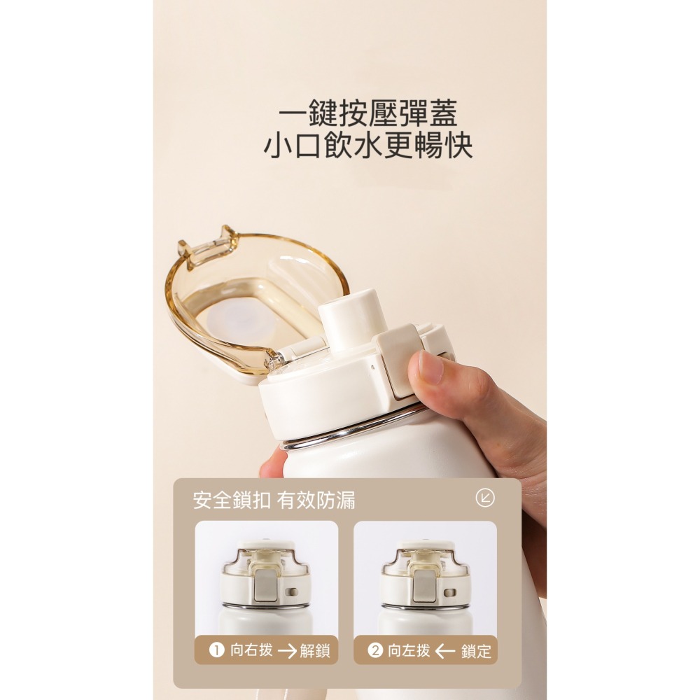 DODGE 道奇尚品隨行杯600ml 316不鏽鋼運動保溫杯一鍵彈蓋便攜手提戶外休閑運動保溫杯 學生保溫杯 健身車載杯-細節圖6