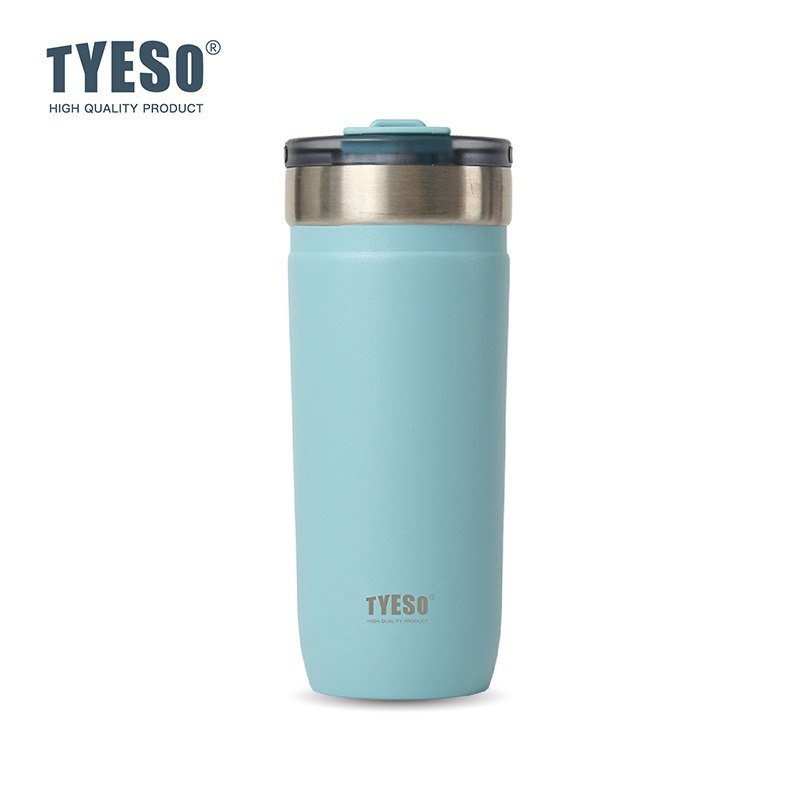 新款 TYESO 泰碩不鏽鋼保溫杯550ml/710ml 304不鏽鋼大容量保溫杯防漏旋轉杯蓋辦公便攜咖啡杯車載杯露營杯-規格圖8