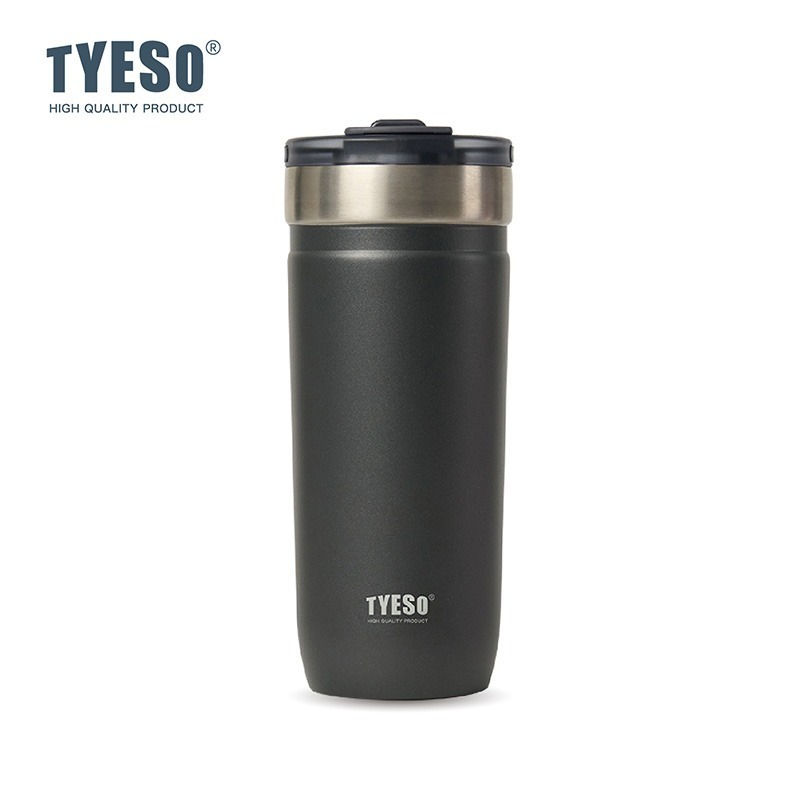 新款 TYESO 泰碩不鏽鋼保溫杯550ml/710ml 304不鏽鋼大容量保溫杯防漏旋轉杯蓋辦公便攜咖啡杯車載杯露營杯-規格圖8