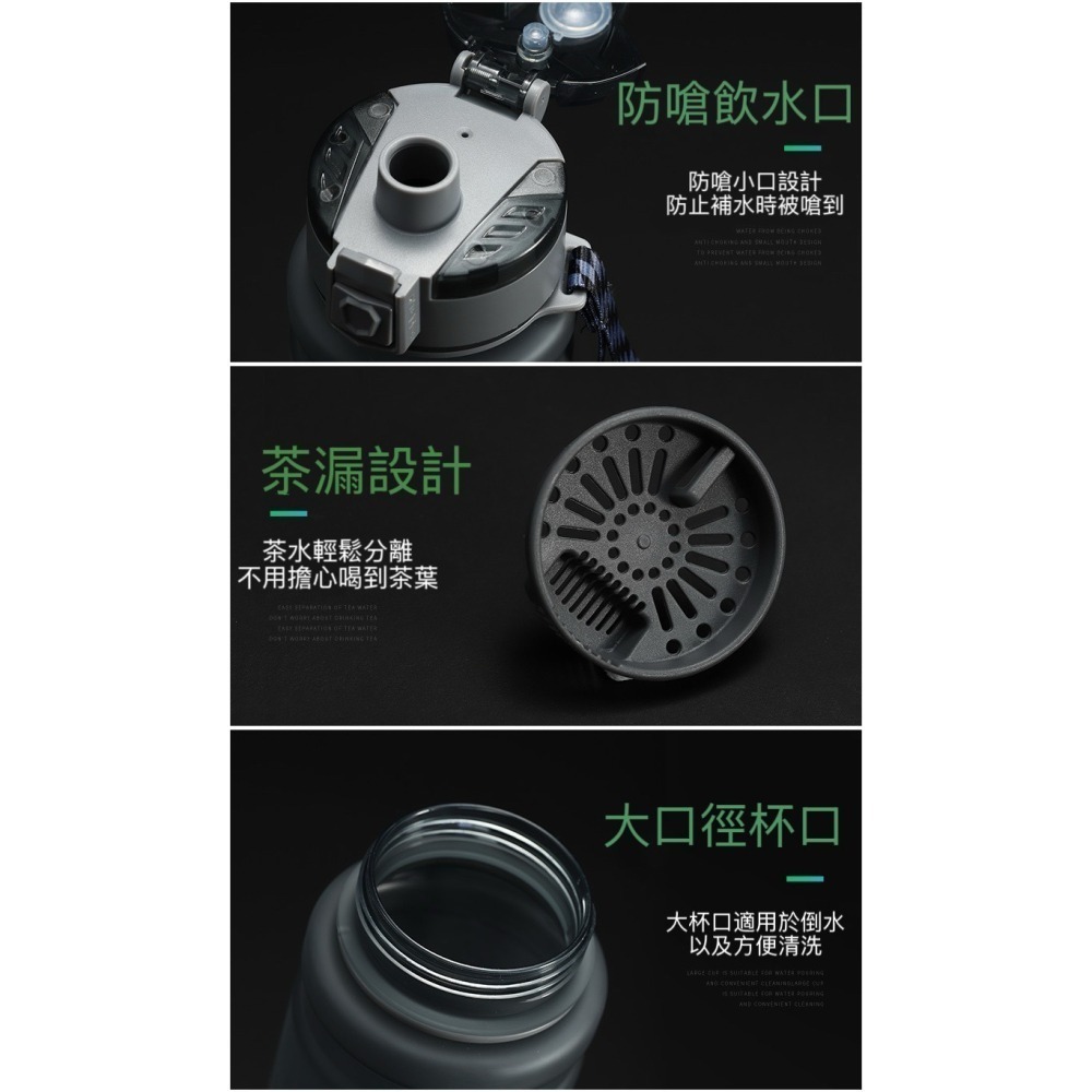 【限時購】UPSTYLE運動水壺磨砂系列 tritan材質 時尚運動水壺大容量水壺 隨身瓶 直飲式水壺便攜水壺健身水壺-細節圖5