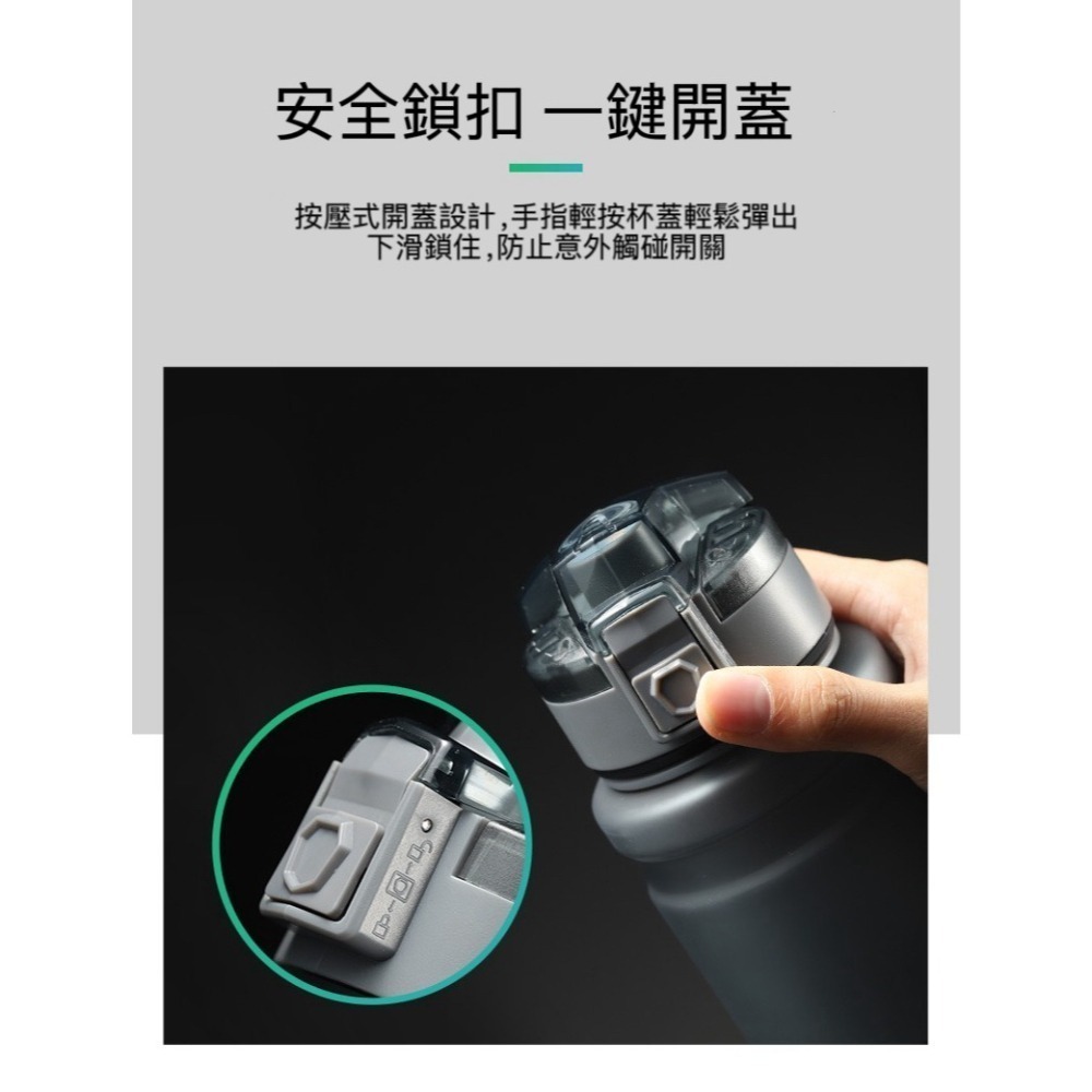 【限時購】UPSTYLE運動水壺磨砂系列 tritan材質 時尚運動水壺大容量水壺 隨身瓶 直飲式水壺便攜水壺健身水壺-細節圖7