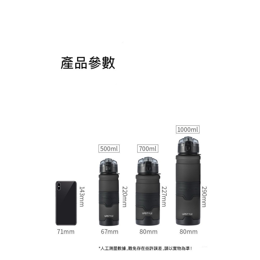 【限時購】UPSTYLE運動水壺磨砂系列 tritan材質 時尚運動水壺大容量水壺 隨身瓶 直飲式水壺便攜水壺健身水壺-細節圖10